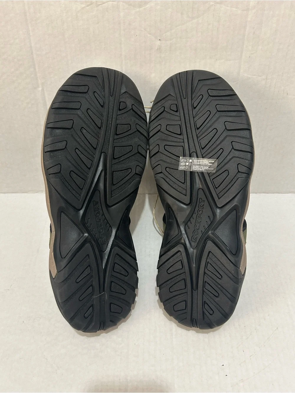 Rockport Men’s Olive Green and Tan Slide Sandals Size 13